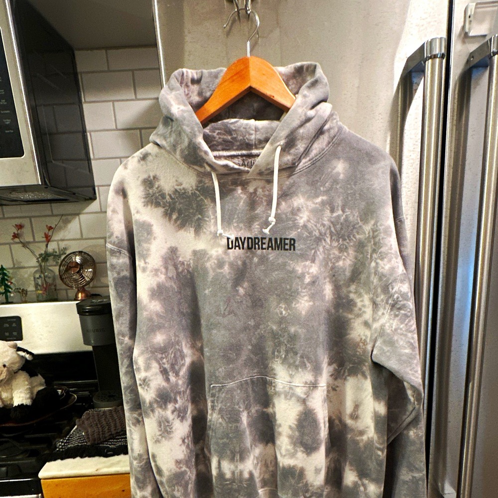 Artist Union Clothing Co Daydreamer Tie-Dye Hoodie Gray/White Sz L Pockets